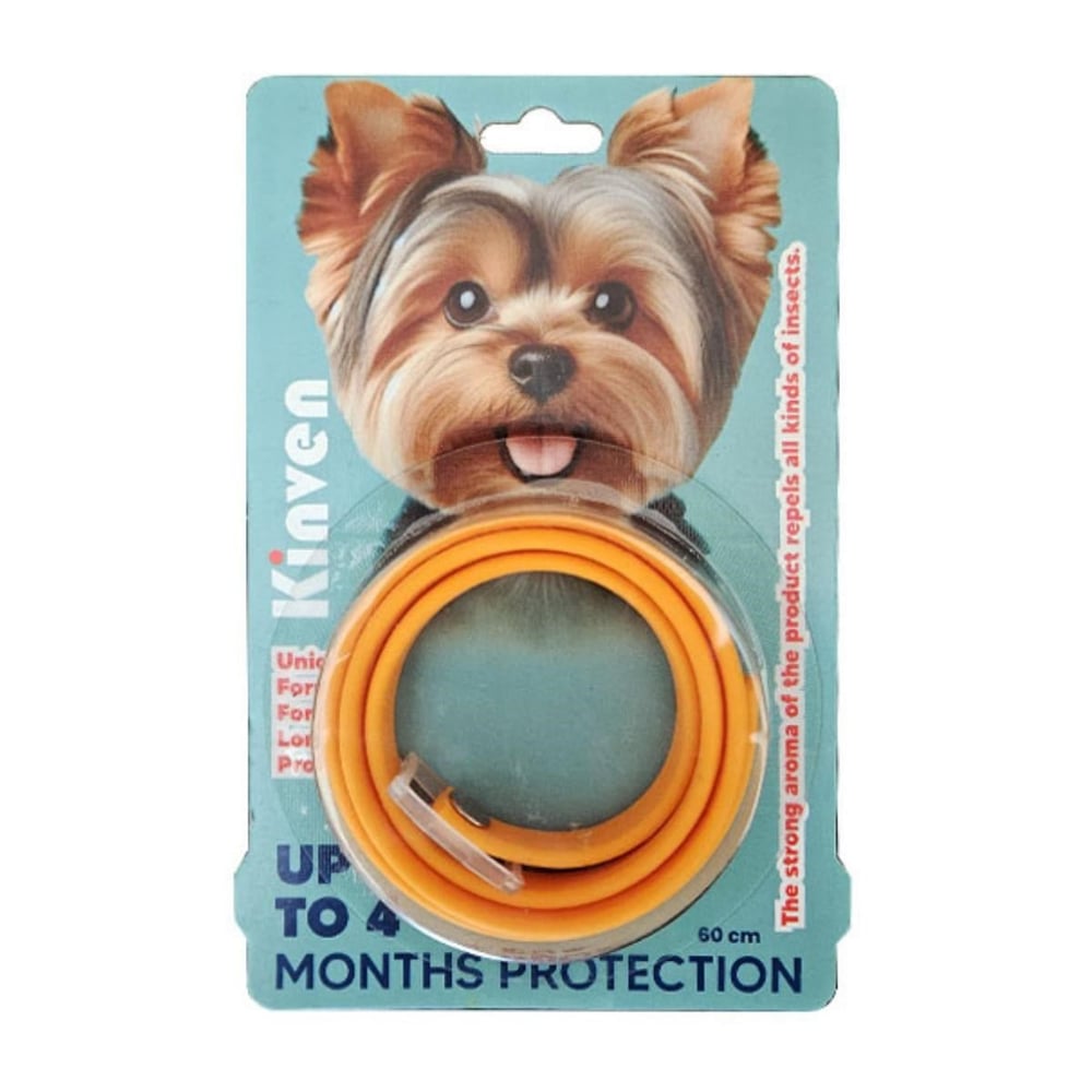 Kinven Köpek Bit Pire Uzaklaştıcı Tasma 60 cm Turuncı