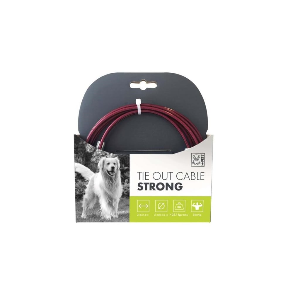 M-PETS STRONG BAHÇE BAĞLAMA HALATI 3MT KIRMIZI