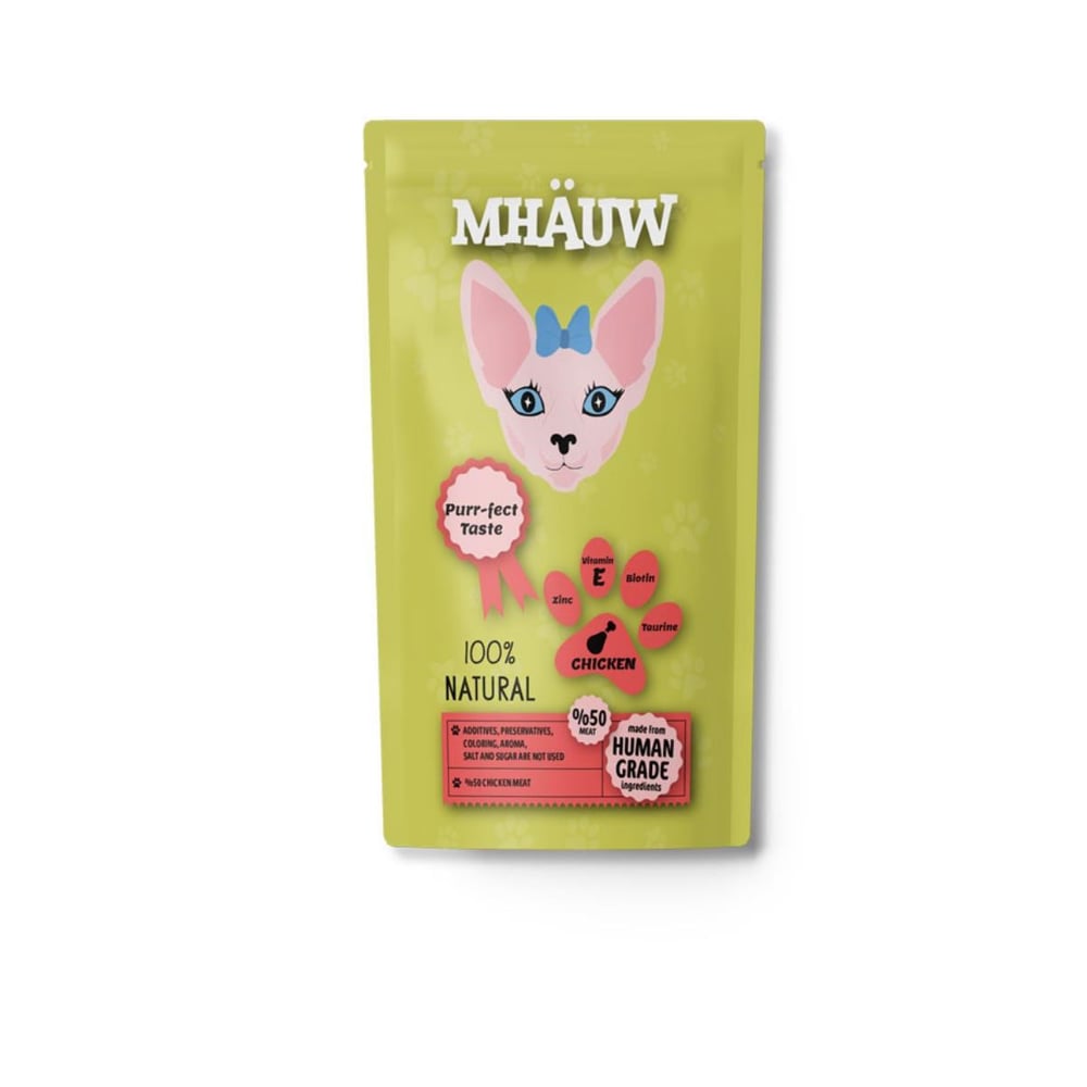Mhauw Tavuklu Kedi Yaş Maması 80 Gr x 30 Adet