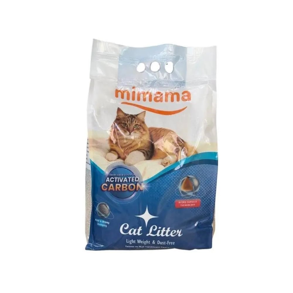 Mimama Premium Mikrobik Tozsuz Karbonlu Topaklanan Kedi Kumu 10 Lt