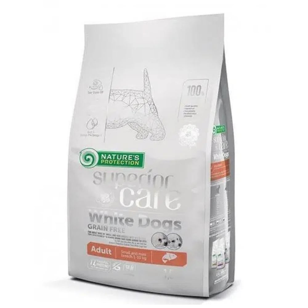 Natures Protection Tahılsız Somonlu Küçük Irk Beyaz Köpek Maması 1.5 Kg