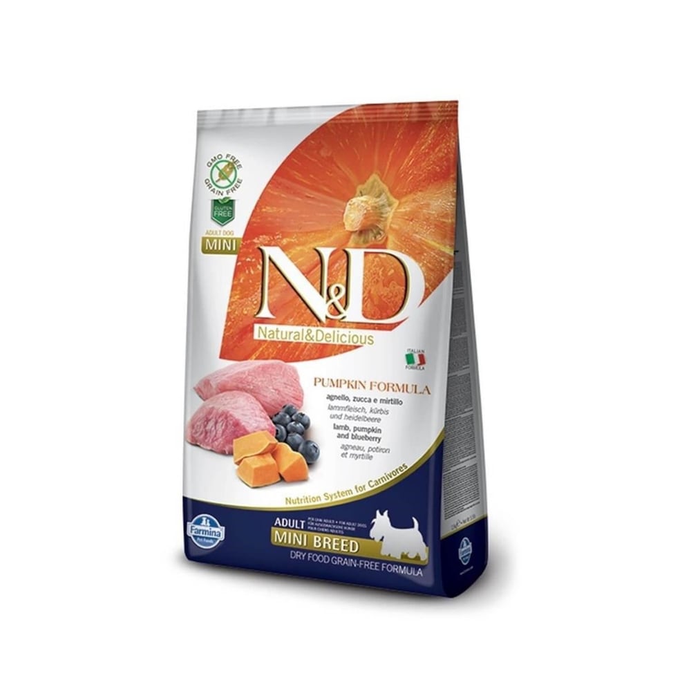 N&D Balkabaklı Kuzu Etli Tahılsız Küçük Irk Köpek Maması 7 Kg