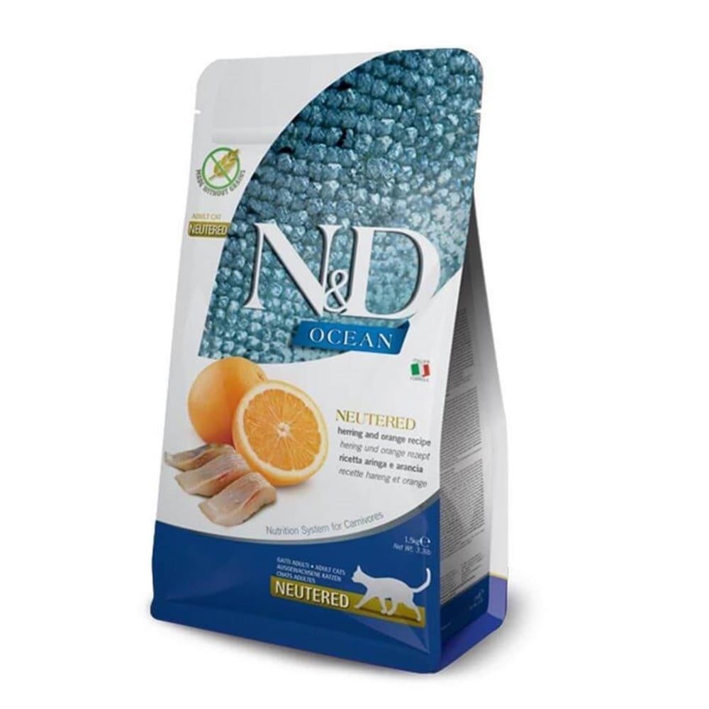 N&D Ocean Balık Ve Portakallı Kısırlaştırılmış Kedi Maması 5 Kg