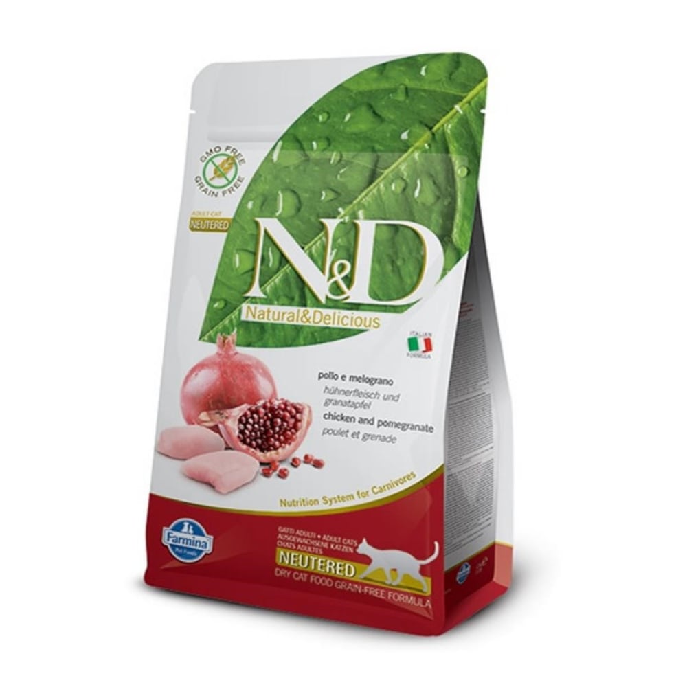 N&D Tahılsız Tavuklu Narlı Kısırlaştırılmış Kedi Maması 5 Kg.