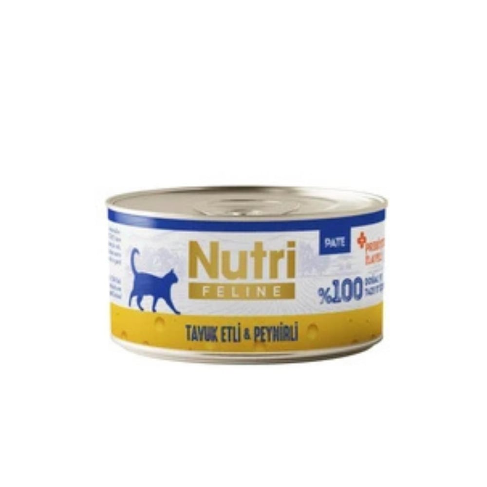 Nutri Feline Tavuk Etli Peynirli Probiyotikli Yetişkin Kedi Konservesi 70 Gr