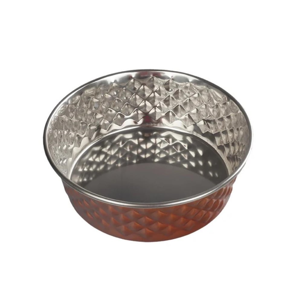 Oripet Elmas Desen Gold Çelik Mama Kabı 17.5cm