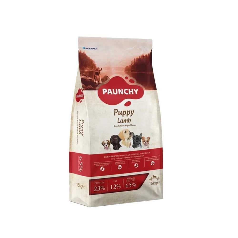 Paunchy Kuzu Etli Yavru Köpek Maması 15KG