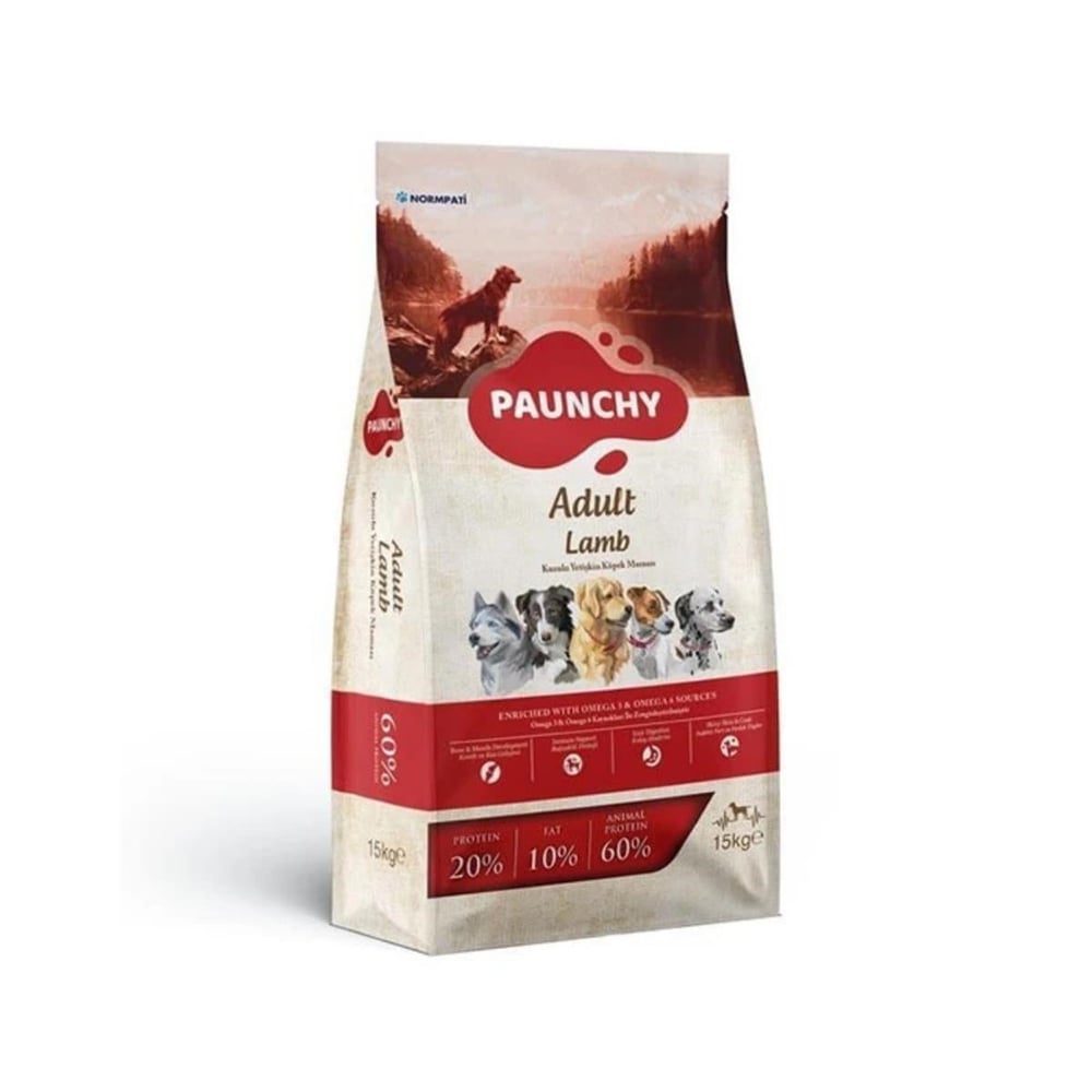 Paunchy Kuzu Etli Yetişkin Köpek Maması 15KG