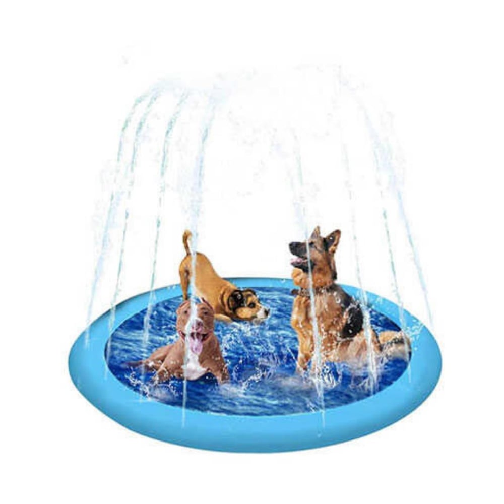 Pawise Su Fışkırtmalı Şişme Köpek Yatağı Mavi 150 Cm