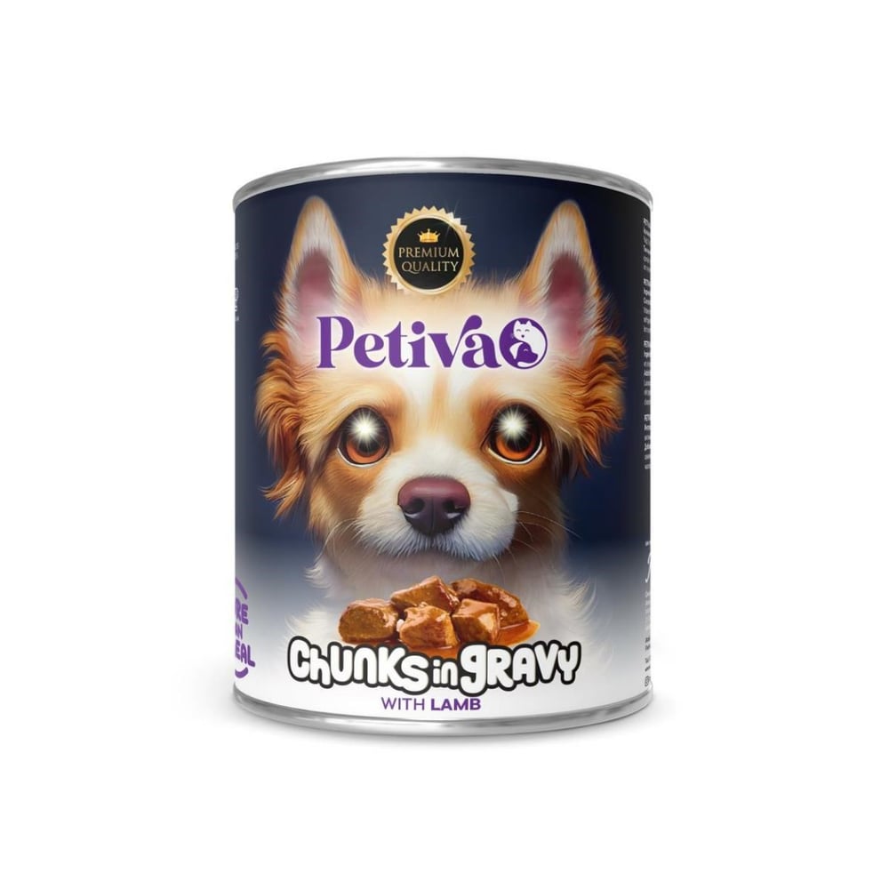 PETİVA KUZU ETLİ SOSLU YAVRU KÖPEK KONSERVESİ 400 GR