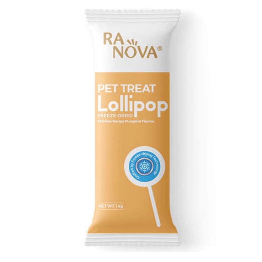 Ranova Kabak Aromalı Dondurularak Kurutulmuş Kedi Ödülü Lolipop 1.4 Gr