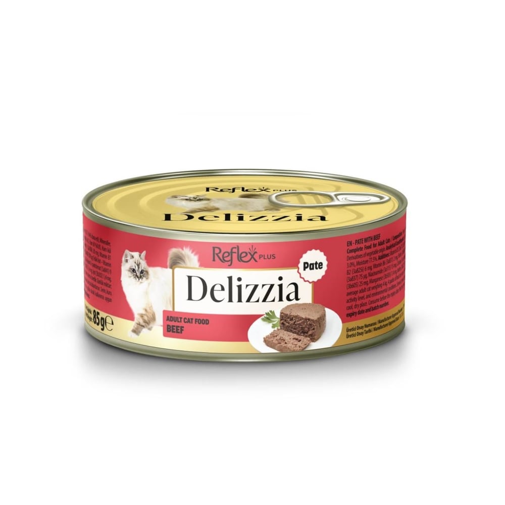 Reflex Plus Delizzia Dana Etli Ezme Yetişkin Kedi Konservesi 85gr