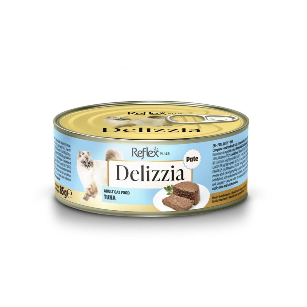 Reflex Plus Delizzia Ton Balıklı Ezme Yetişkin Kedi Konservesi 85gr