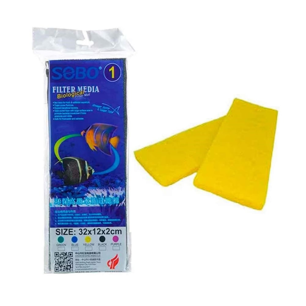 Sobo Akvaryum Filtre Süngeri 32x12x2 Sarı