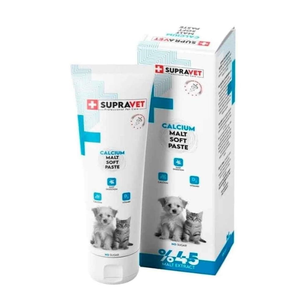 Supravet Calcium Kedi ve Köpekler İçin Kalsiyum Malt Paste 100 gr
