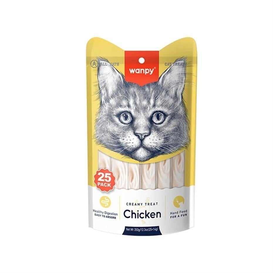 Wanpy Tavuklu Sıvı Kedi Ödülü 25x14 Gr