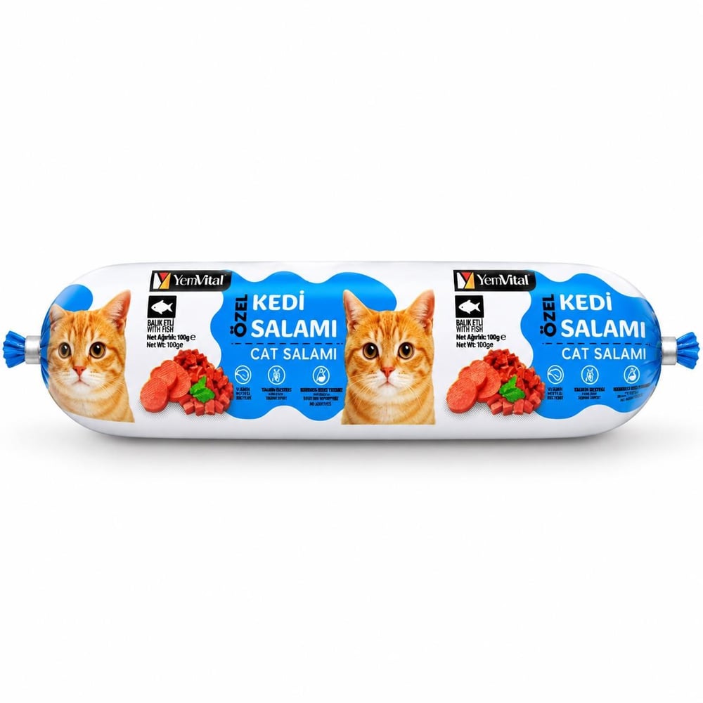 Yepvital Özel Balıklı Kedi Salamı 100 Gr