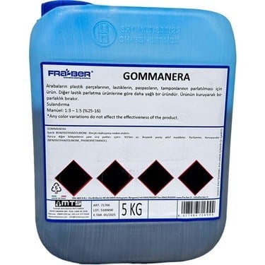 Fra Ber Gommanera 5 lt Superlux Solvent Bazlı Uzun Süreli Lastik Parlatıcı