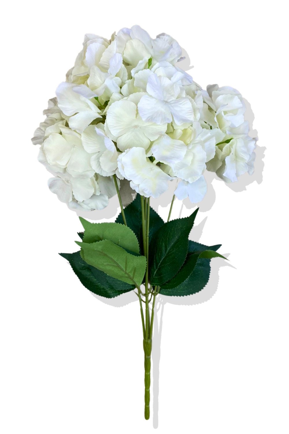 Yapay Beyaz Ortanca Demeti 35 Cm 5 Dal