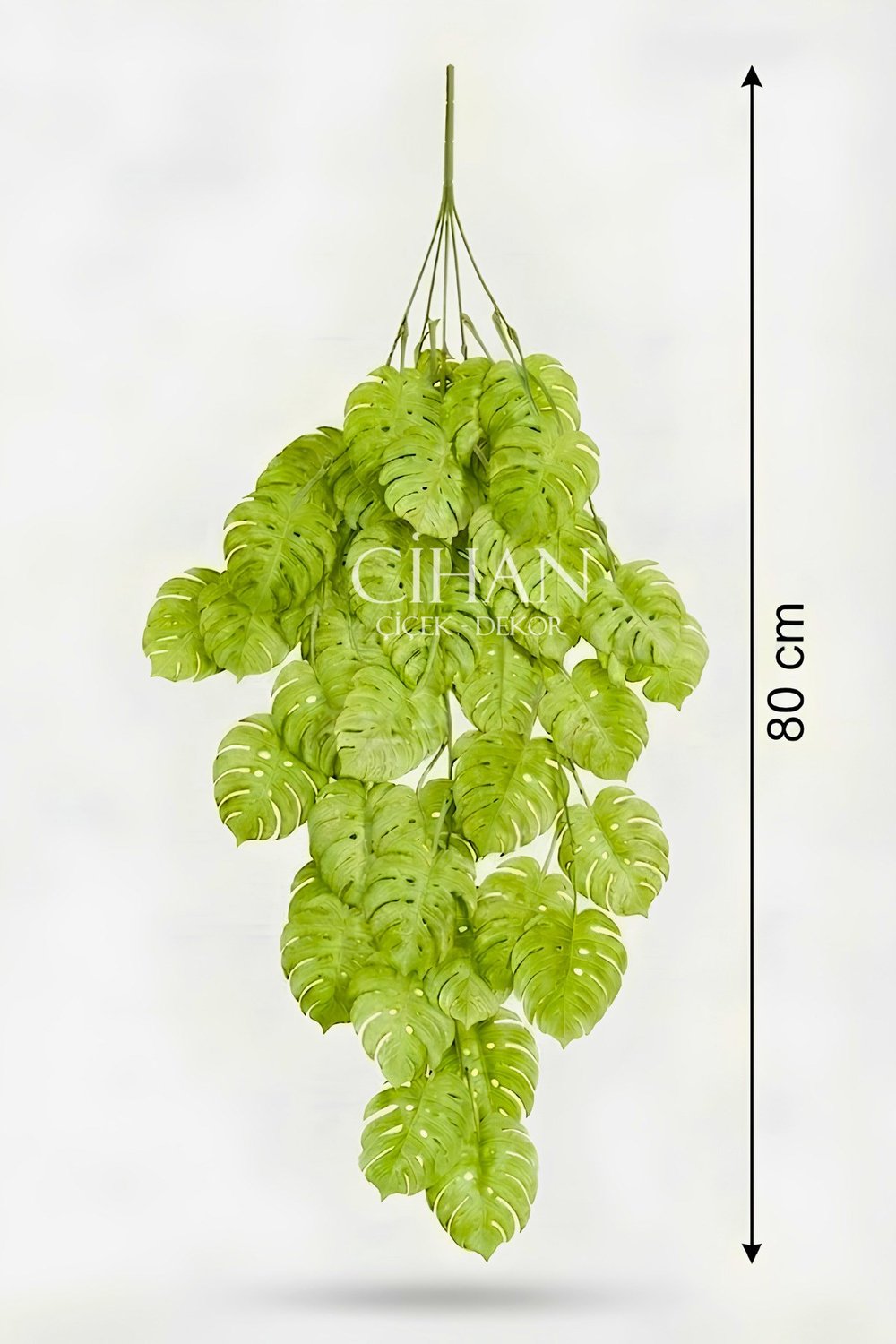 Yapay Sarkan Deve Tabanı (Monstera) Bitkisi 80 cm - Pudralı Sarmaşık
