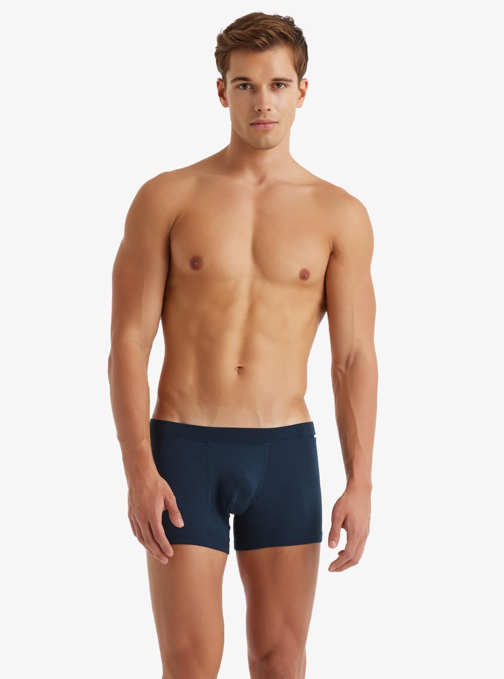 Erkek Modal Elastan Boxer Silver - Lacivert