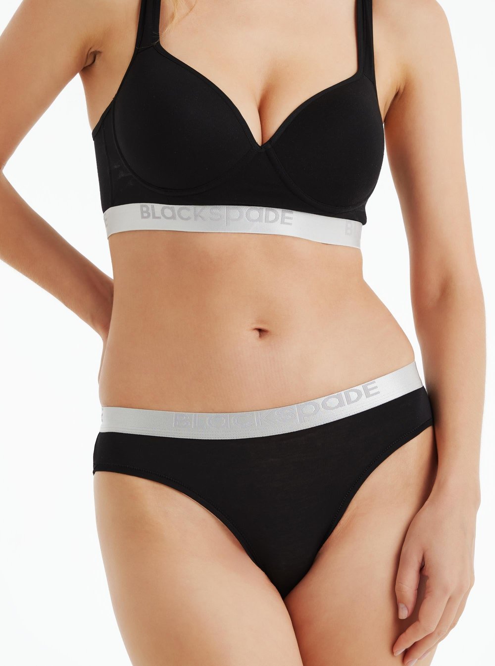 Kadın Slip Külot Silver - Siyah
