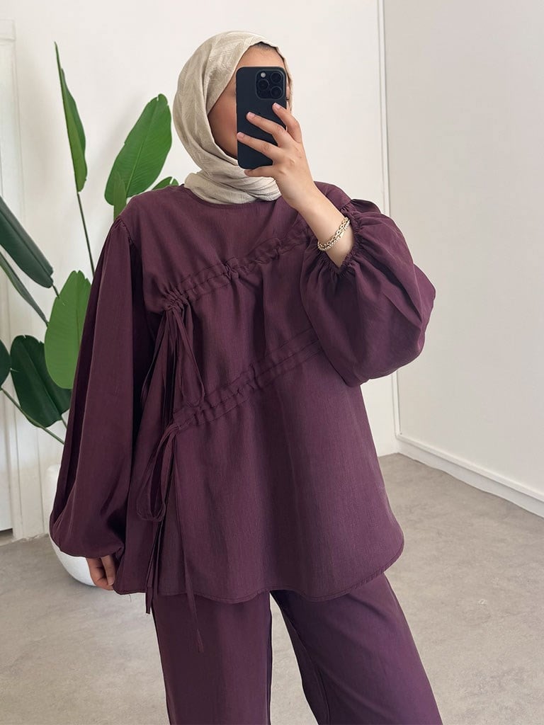 Bagcıklı Modal Takım - Bordo