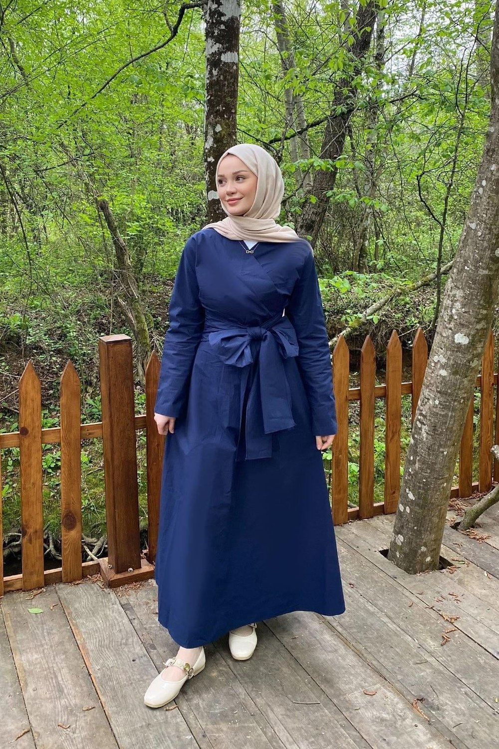 BAGLAMALI ELBİSE 31-2255 - LACİVERT