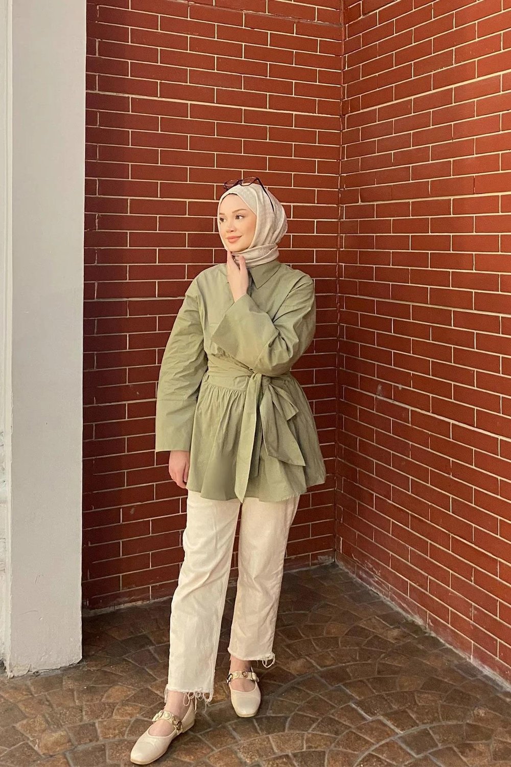 BAGLAMALI TUNIK 31-3304- HAKİ YEŞİL