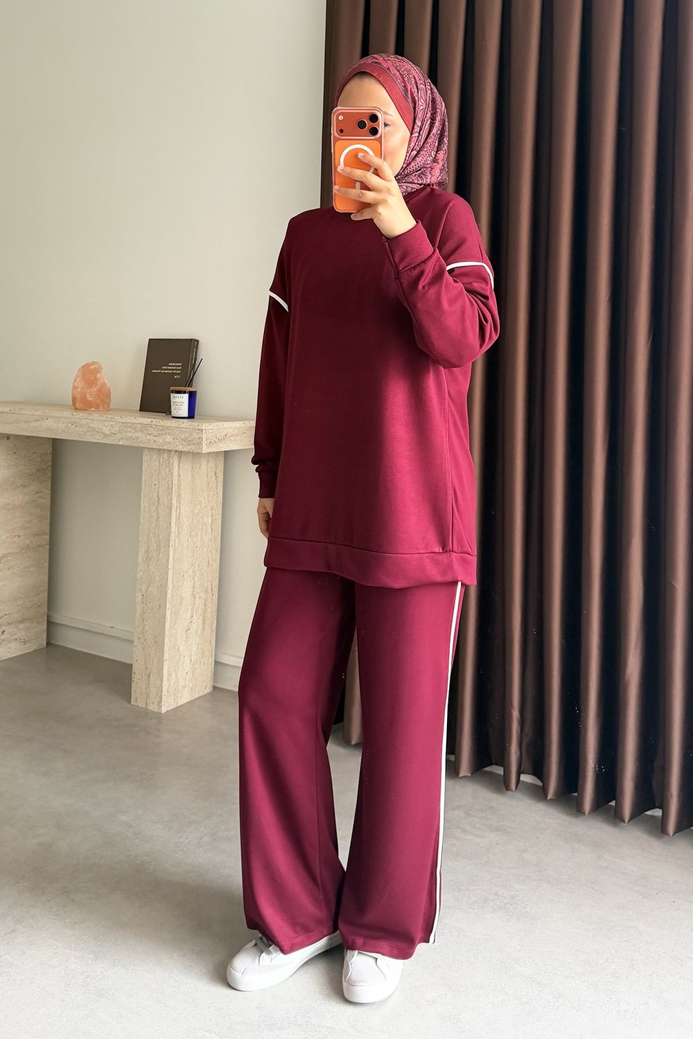 Biyeli Oyşh Takım - Bordo