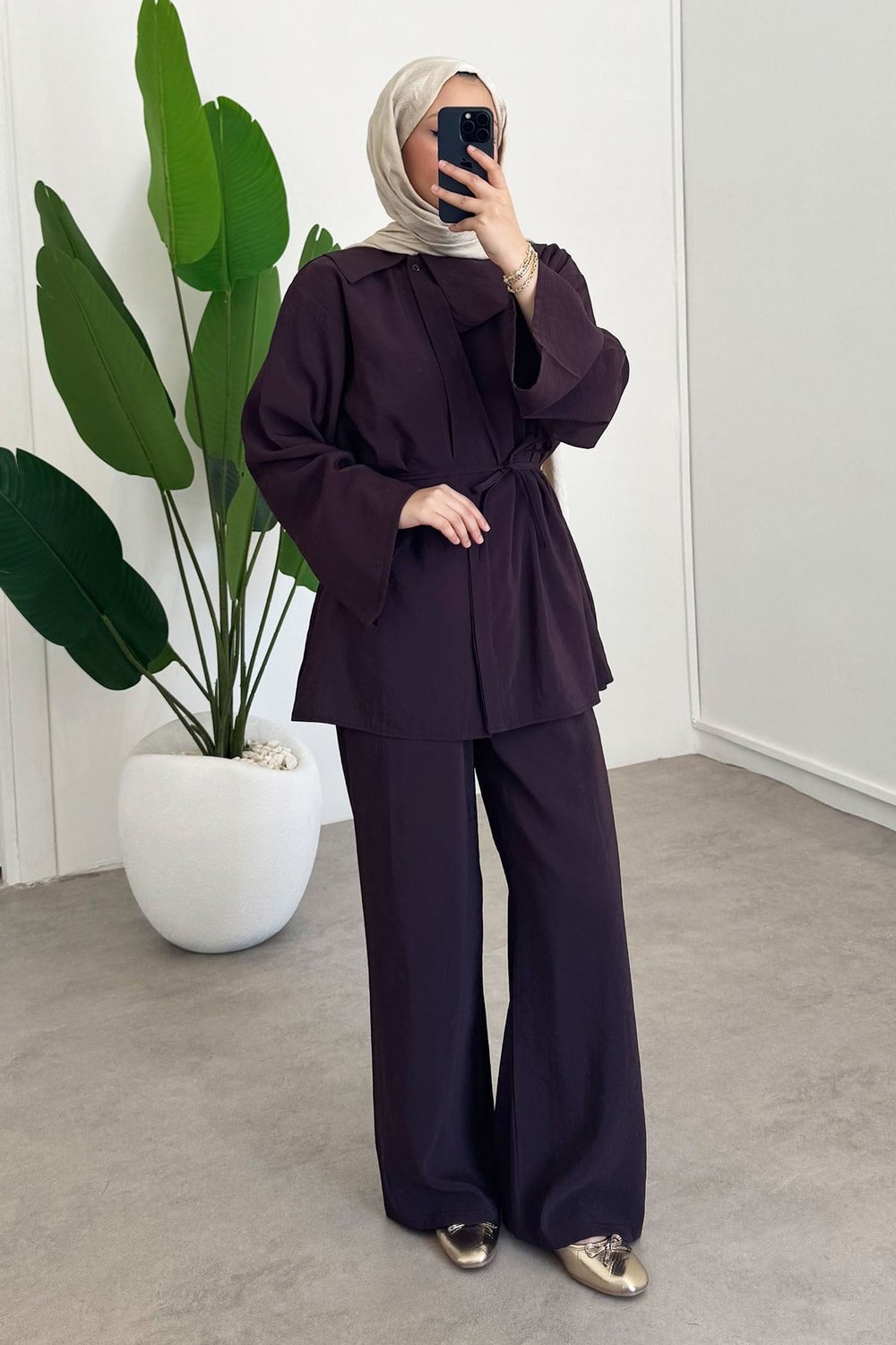 Biyeli Patlı Takım - Mürdüm