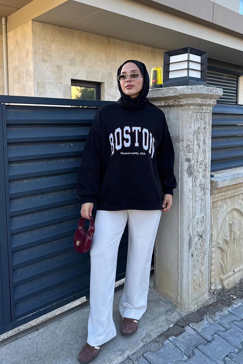 Boston Sweathırt 4-6820 - SİYAH