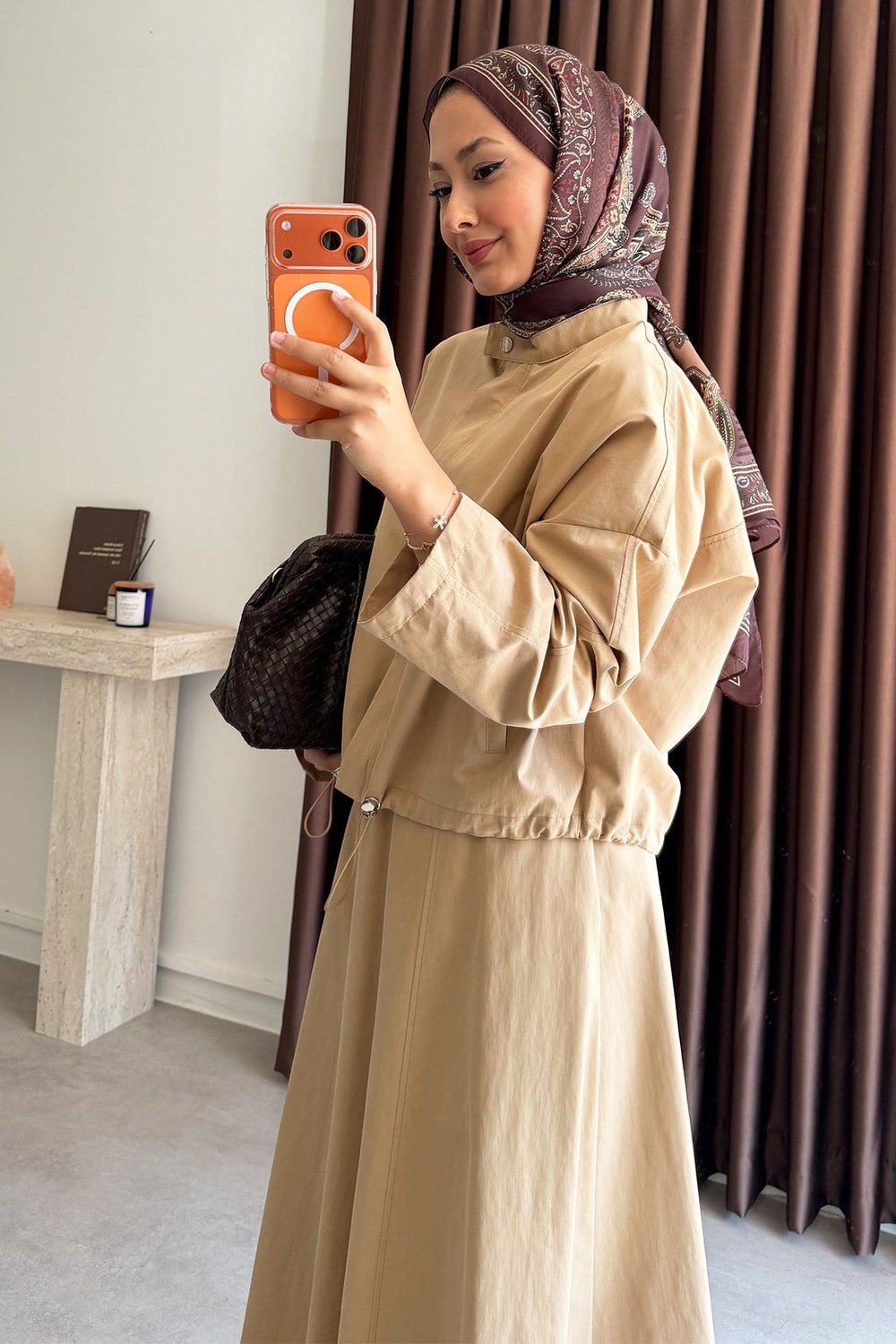 Ceketli Etek Takım - Camel