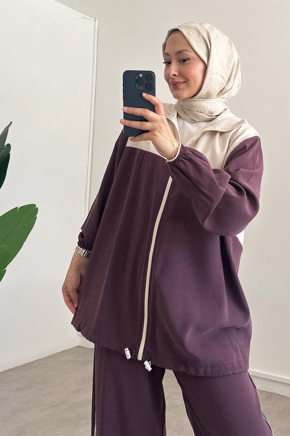 Garnili Modal Takım - Bordo
