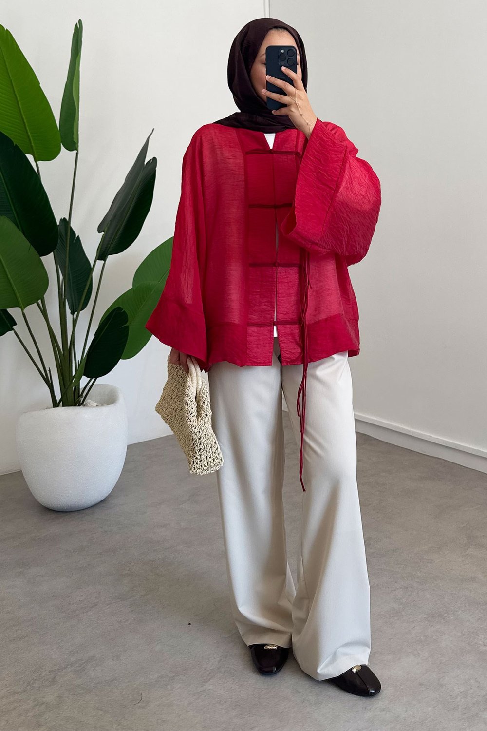 Kimono Ceket - Kırmızı