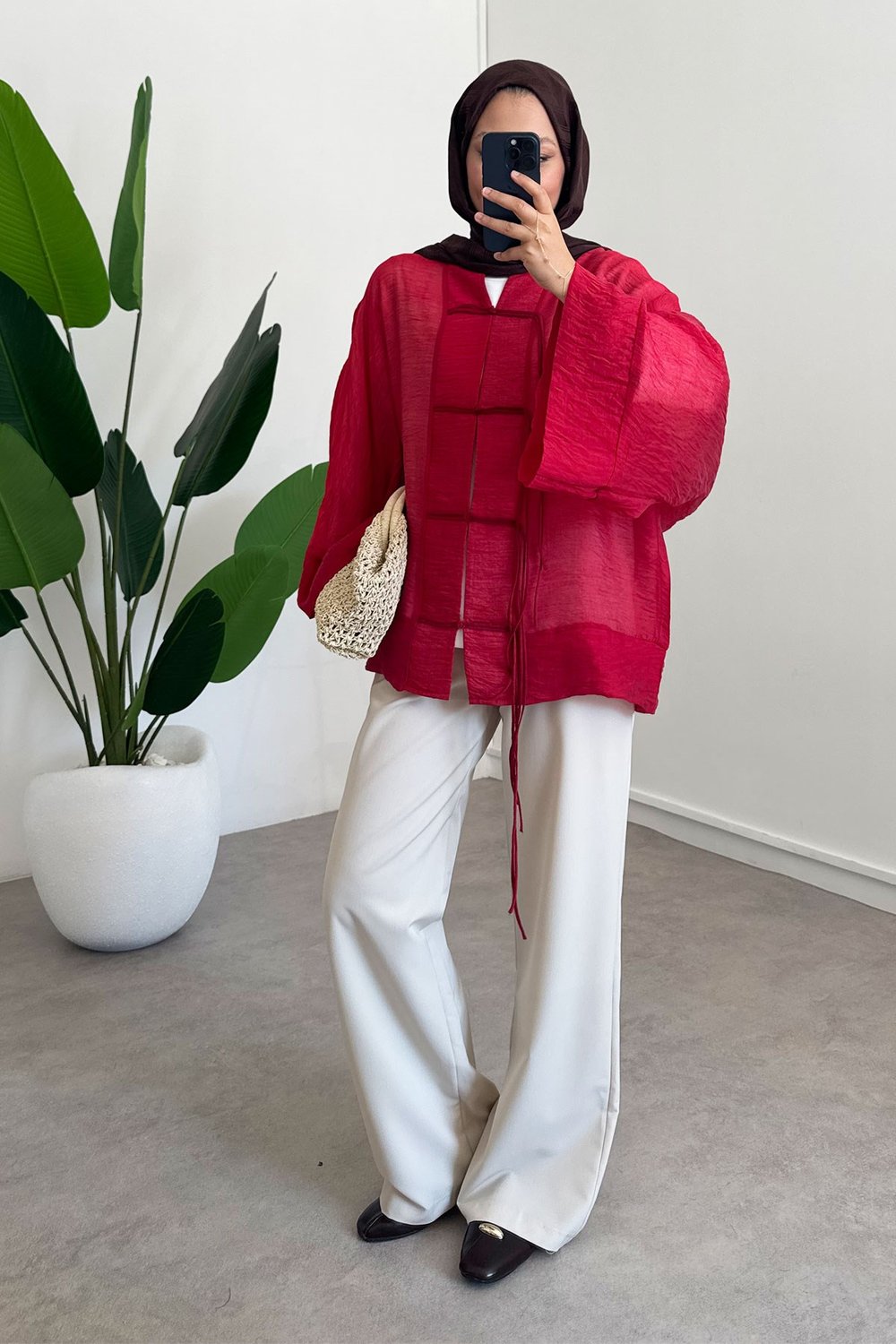 Kimono Ceket - Kırmızı