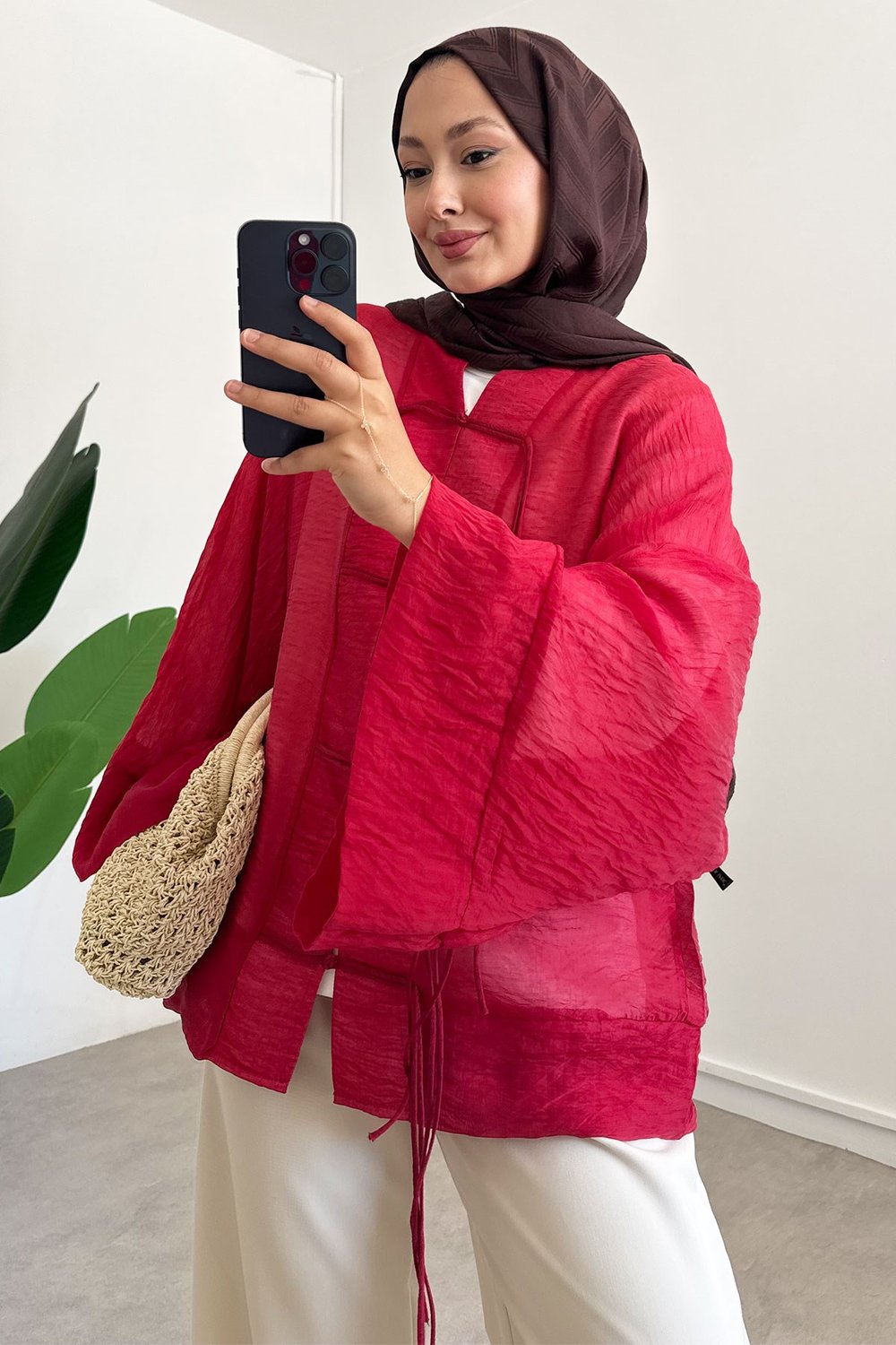 Kimono Ceket - Kırmızı