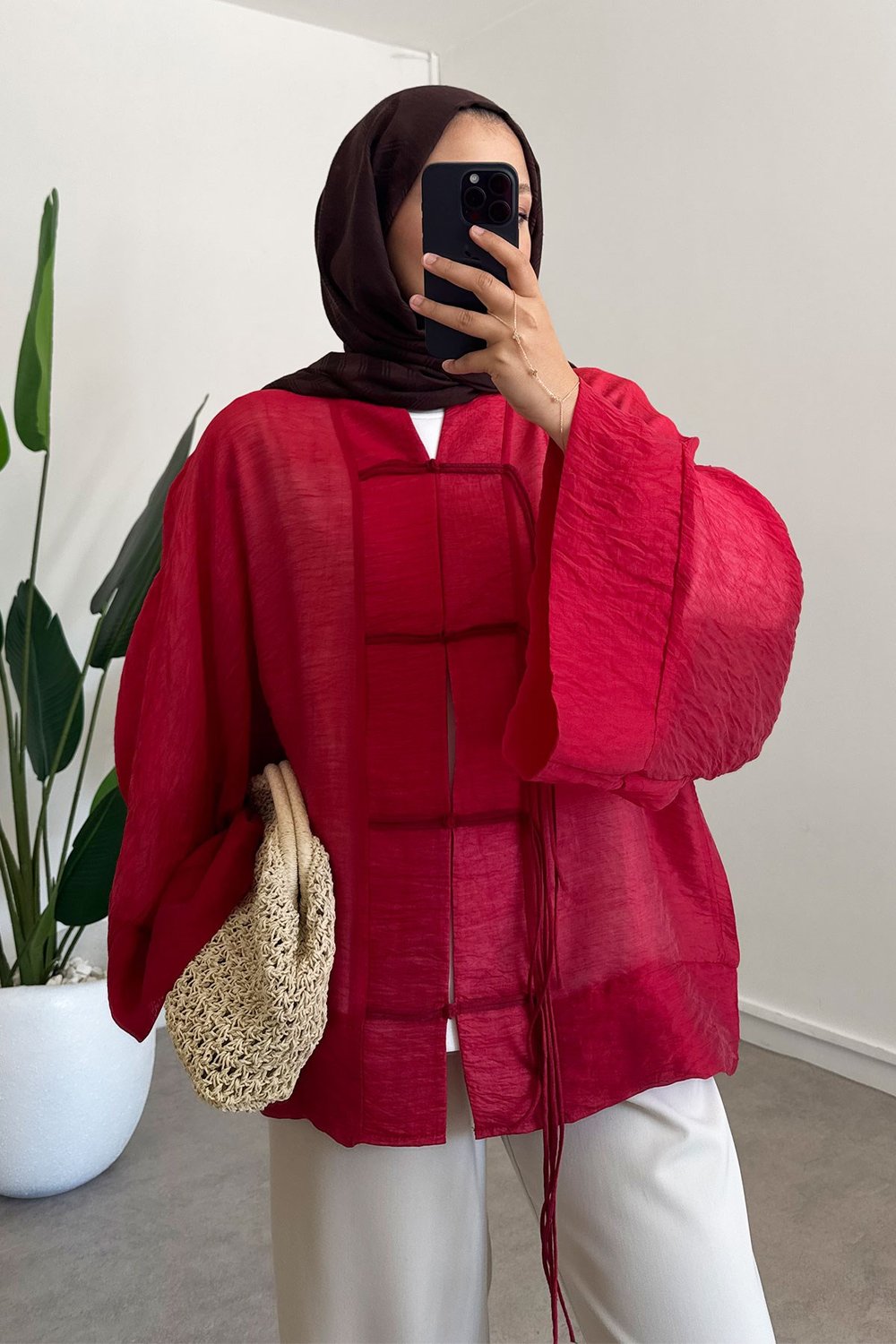 Kimono Ceket - Kırmızı