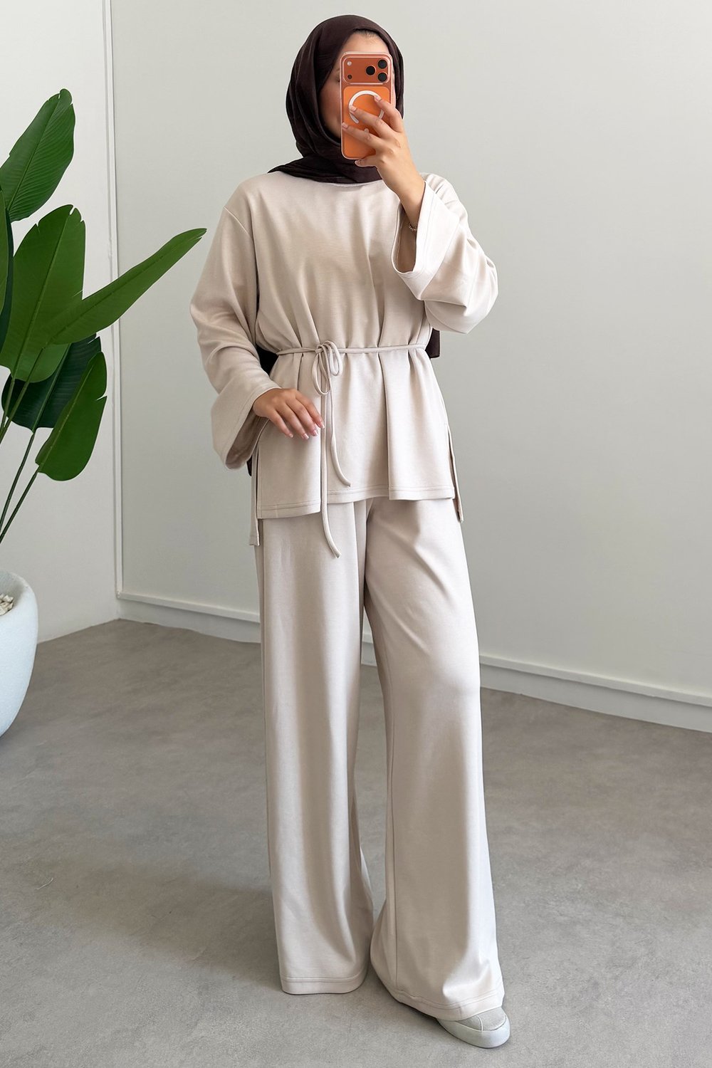 Oversize Oyşo Takım - Bej