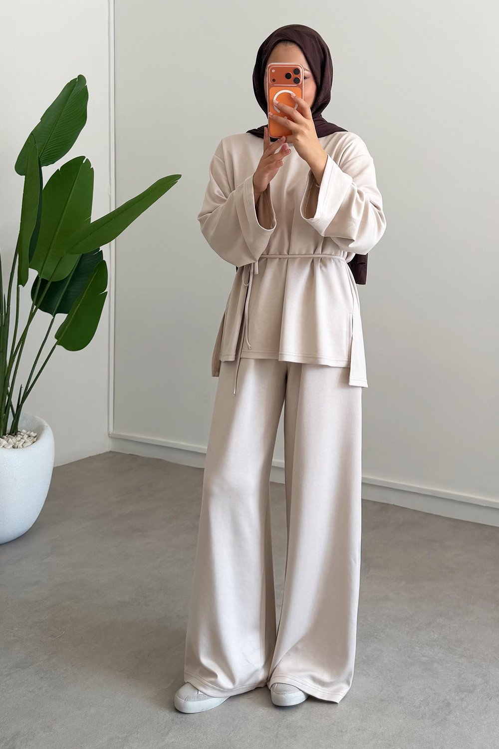 Oversize Oyşo Takım - Bej