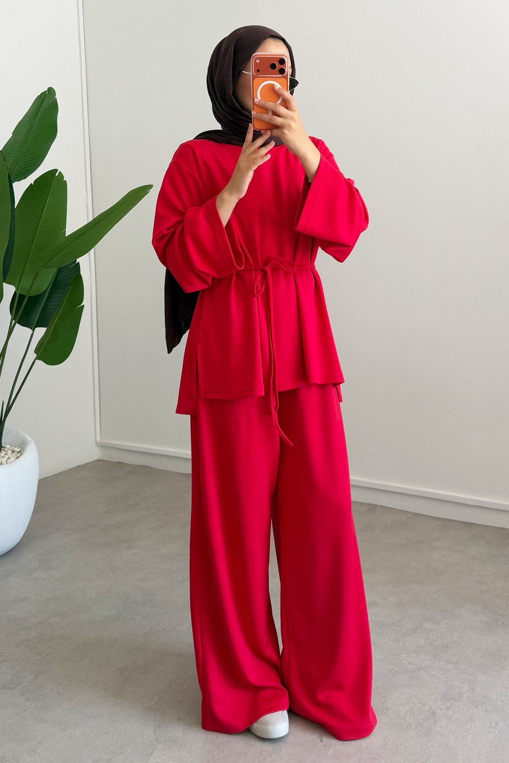 Oversize Oyşo Takım - Kırmızı