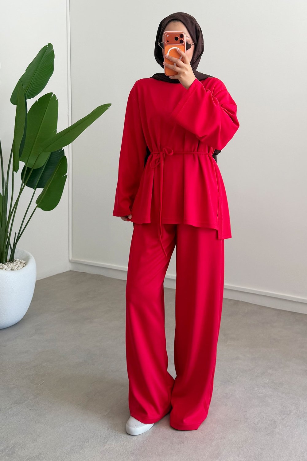 Oversize Oyşo Takım - Kırmızı