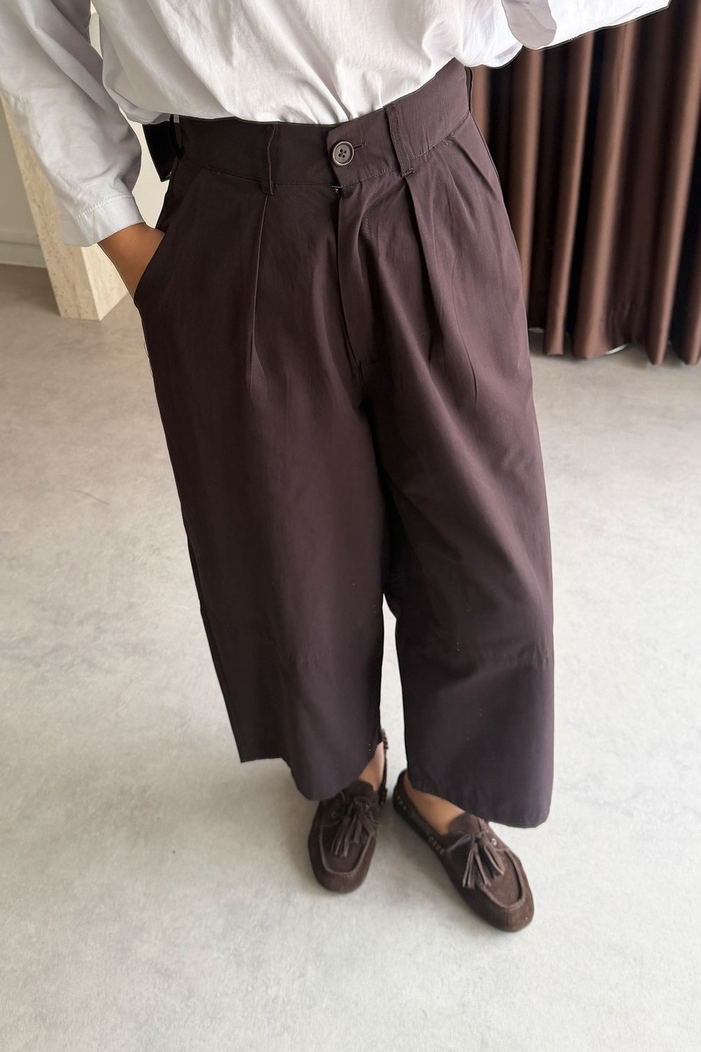 Oversize Pantolon - Kahverengi