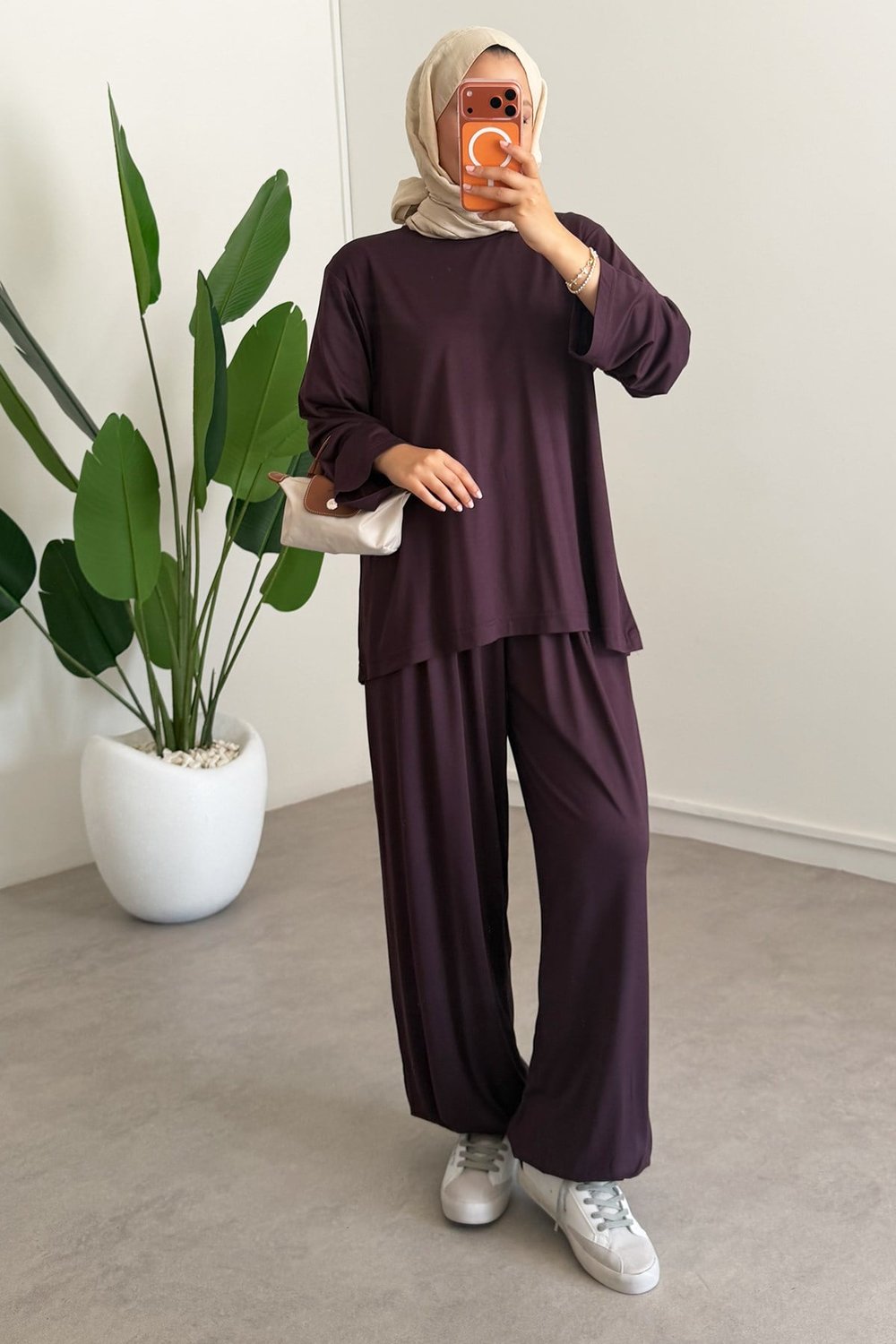 Oysh Pantolonlu Takım - Bordo