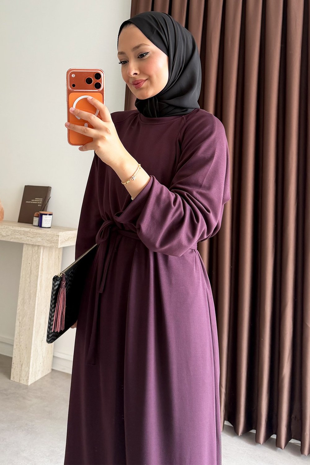 Reglan Kol  Oysh Elbise - Bordo