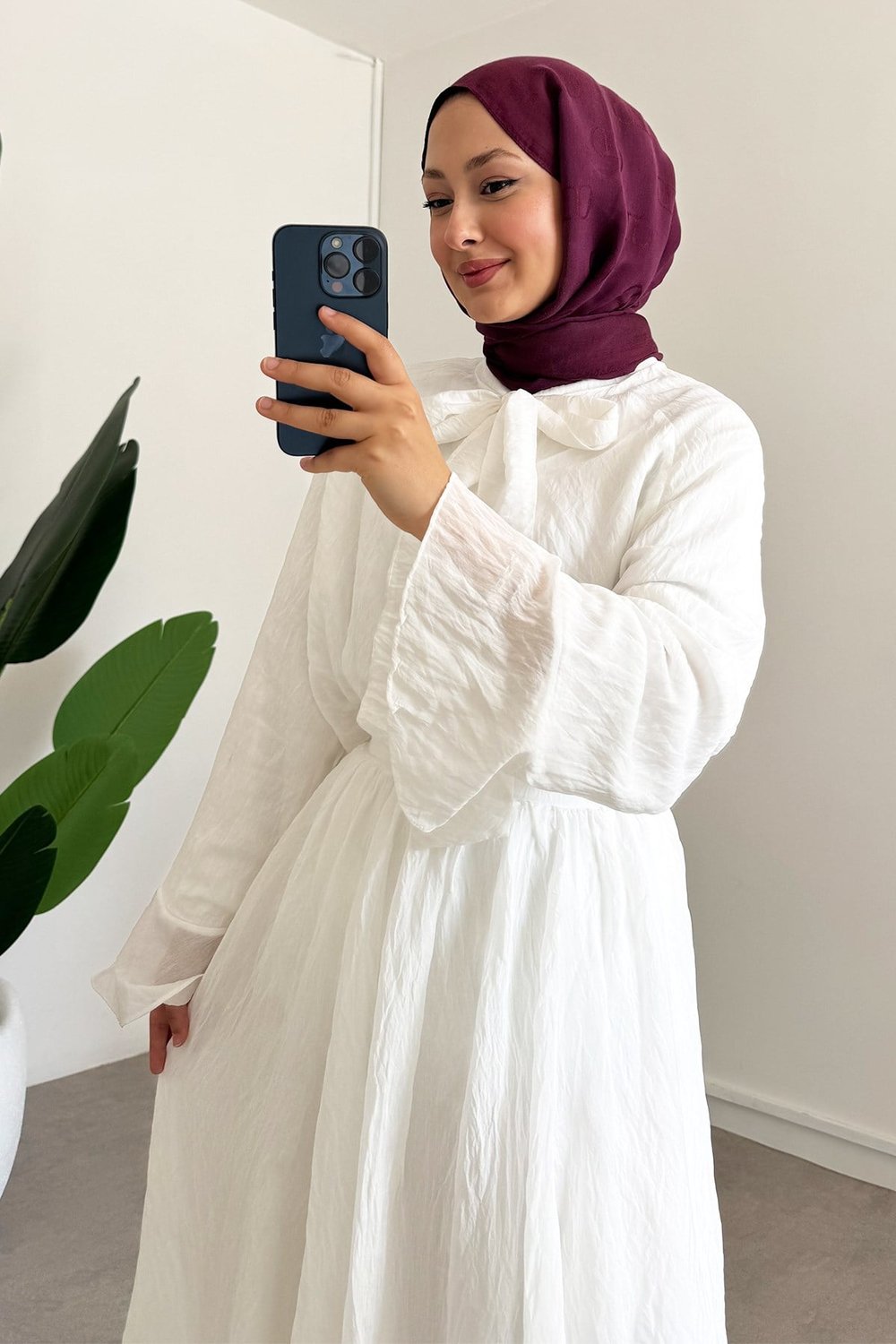 Yaka Baglama Takım - Beyaz