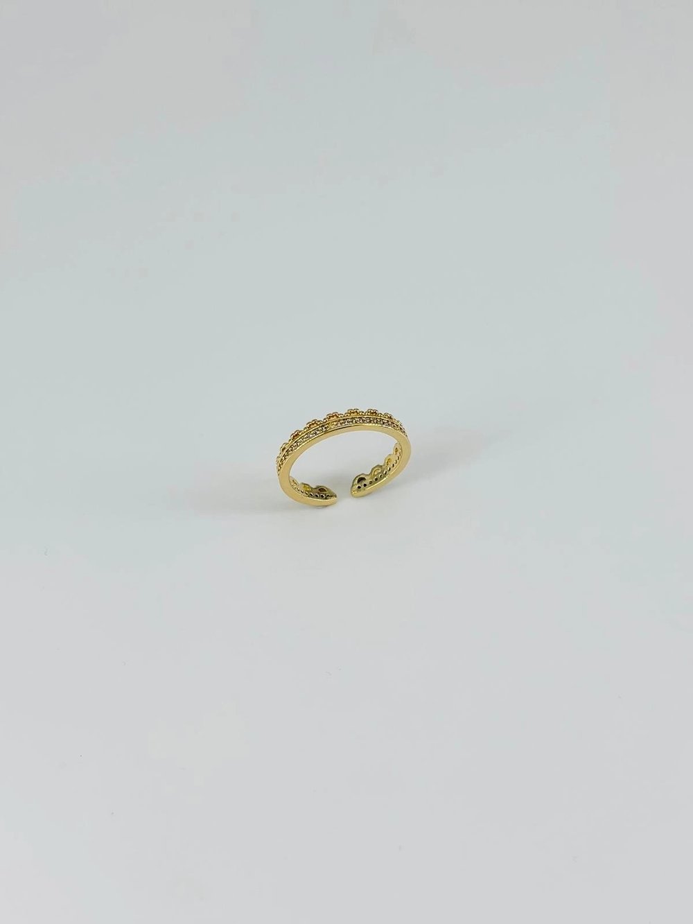 14 K Gold Kaplama Zirkon Taşlı Yüzük