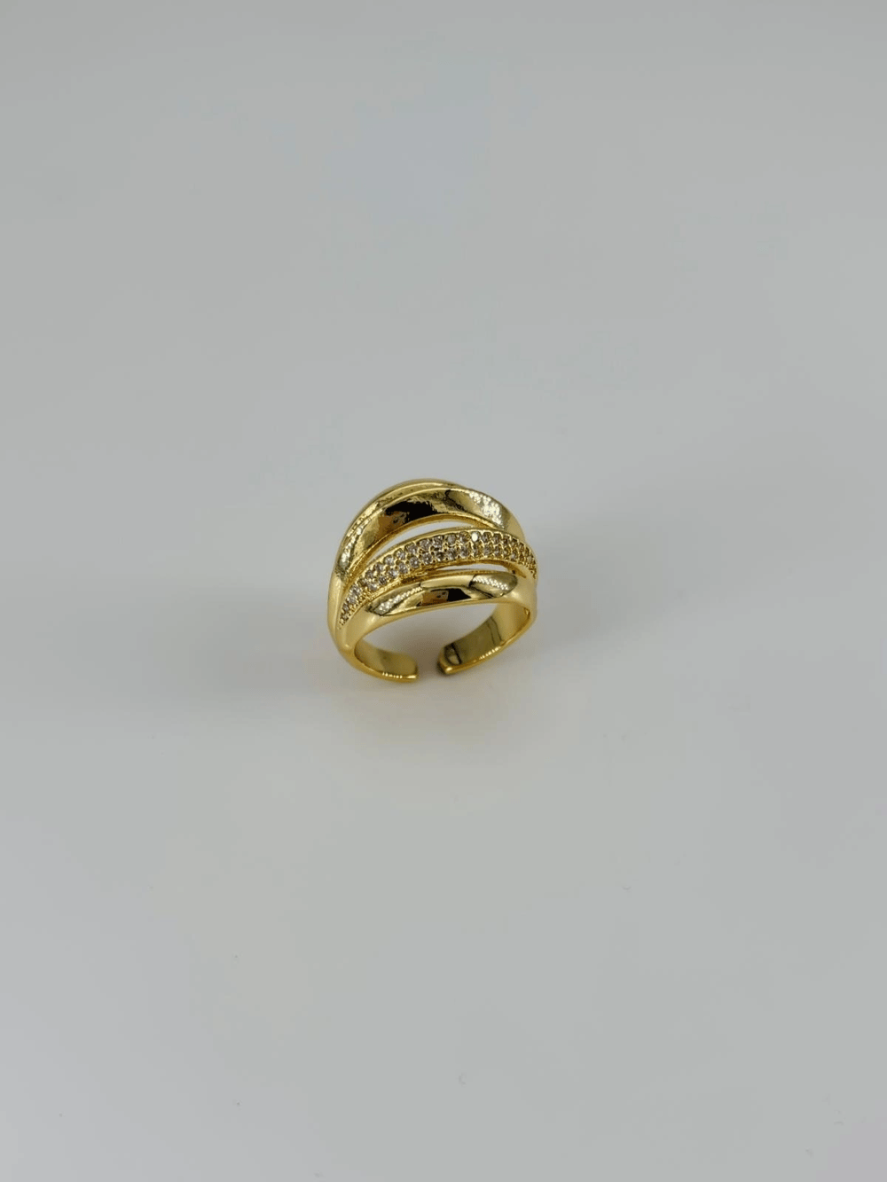 14 K Gold Kaplama Zirkon Taşlı Yüzük