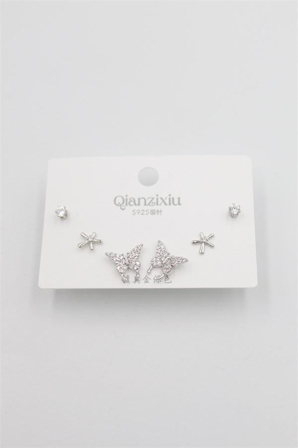 Çoklu Set Küpe - Gümüş