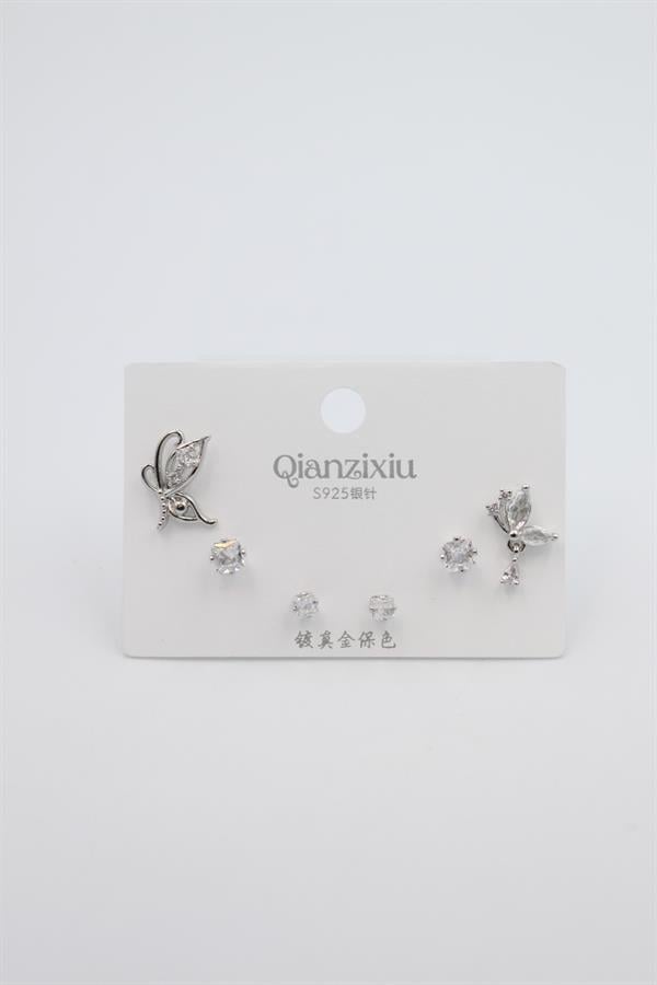 Çoklu Set Küpe - Gümüş